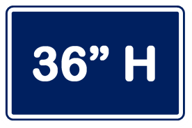 Large - 36"H